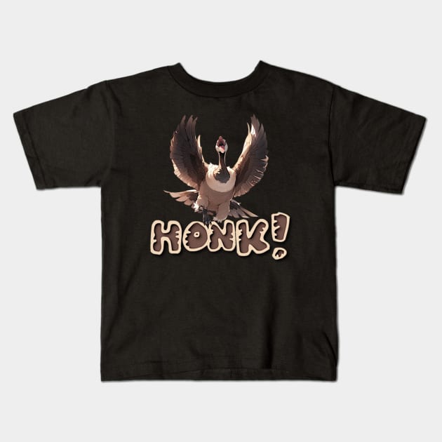 Goose Honk! Kids T-Shirt by ScarletClover